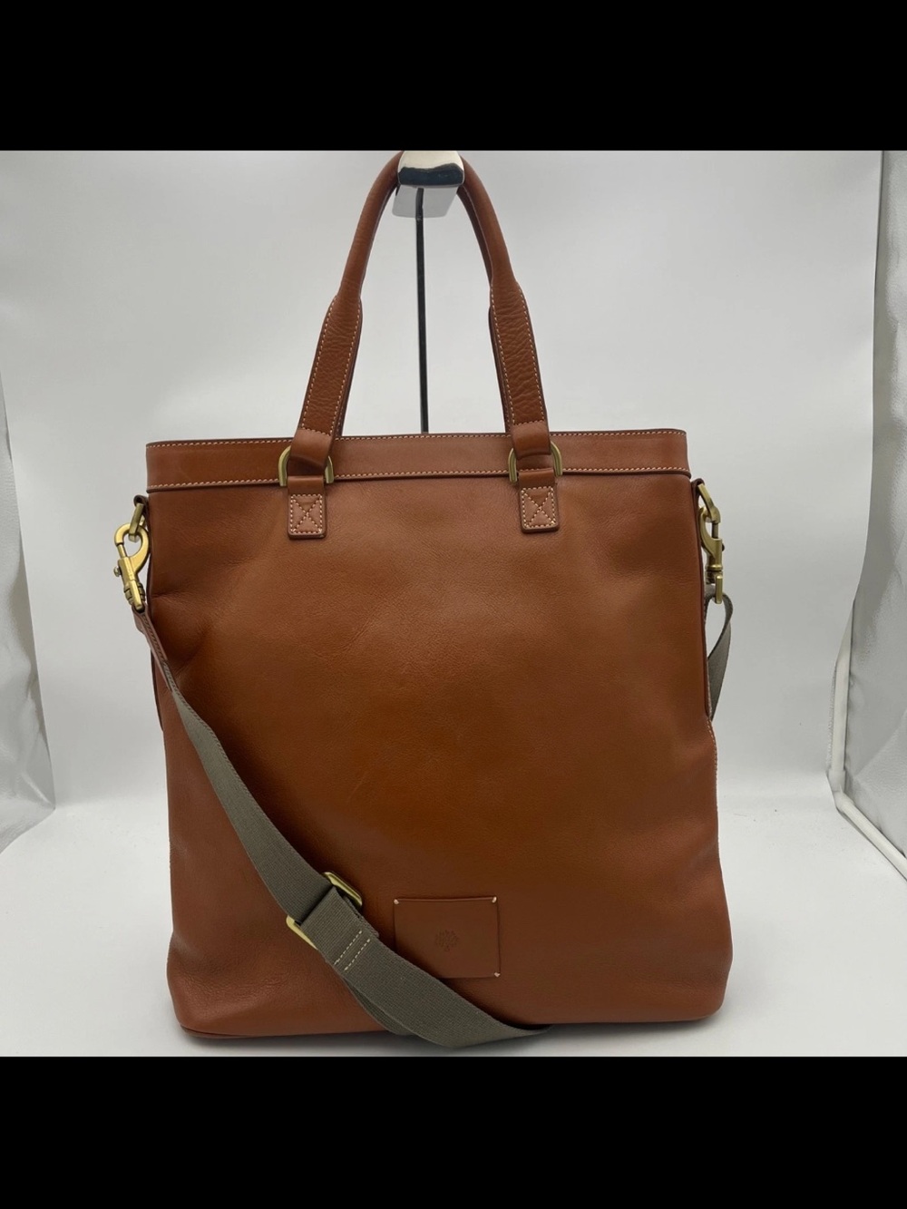 Mulberry Cognac Brown Leather Tote with Adjustable Strap